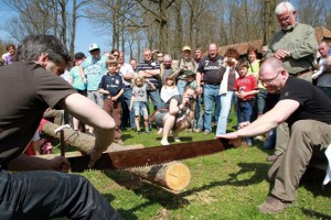 Bei der „Holzhauermeisterschaft“ sollen sich Erwachsene an der Säge beweisen dürfen Bild: Eifeler Presse Agentur