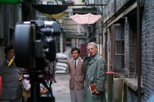 Peter Finkelgruen bei den Dreharbeiten in Shanghai. Bild: Dietrich Schubert