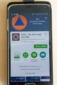 Apps wie „Nina“ können im Katastrophenfall warnen. Bild: Tameer Gunnar Eden/Eifeler Presse Agentur/epa
