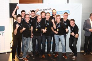 Die Volleyball-Herren des TV Stotzheim landeten auf Platz 1 bei den Mannschaften. Bild: Tameer Gunnar Eden/Eifeler Presse Agentur/epa