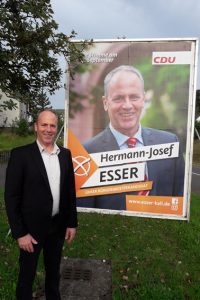 Die Kaller Wahlberechtigten haben entschieden: Mit 61,39  Prozent wurde Hermann-Josef Esser zum neuen Bürgermeister gewählt. Bild: Esser