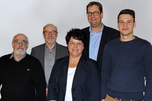 Der neue Vorstand der Schleidener FDP: Wolf-Rüdiger Berres (v.l.), Rolf Hörnchen, Angelika Wallraf, Markus Herbrand und Jan Griskewitz. Bild: FDP Schleiden