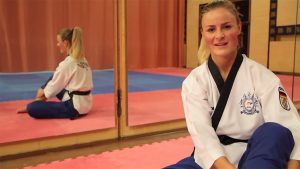 Jessica Rau ist mehrfache deutsche Meisterin im Taekwondo. Bild: Tameer Gunnar Eden/Eifeler Presse Agentur/epa
