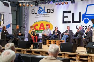 In einer Podiumsrunde wurde die Erfolgsgeschichte der EuLog für die Gäste nacherzählt. Bild: Tameer Gunnar Eden/Eifeler Presse Agentur/epa