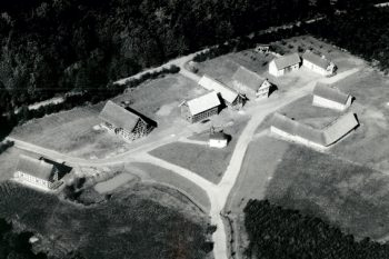 So sah das LVR-Freilichtmuseum 1961 aus der Luft betrachtet aus. Bild: LVR