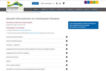 So wie die Stadt Schleiden, halten jetzt auch andere Kommunen wichtige Informationen für die Bürgerinnen und Bürger bereit. Bild: Screenshot/Stadt Schleiden