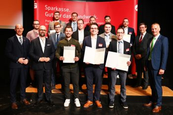 Für ihre herausragenden Leistungen wurden in diesem Jahr insgesamt elf Meister mit dem Preis der Sparkassen ausgezeichnet. Bild: Harald Krömer/HWK Aachen