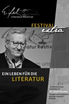 Aus Anlass seines Geburtstages erschien jetzt ein Gedenkheft über den Gründer des Eifel-Literatur-Festivals, Dr. Josef Zierden. Bild: ELF