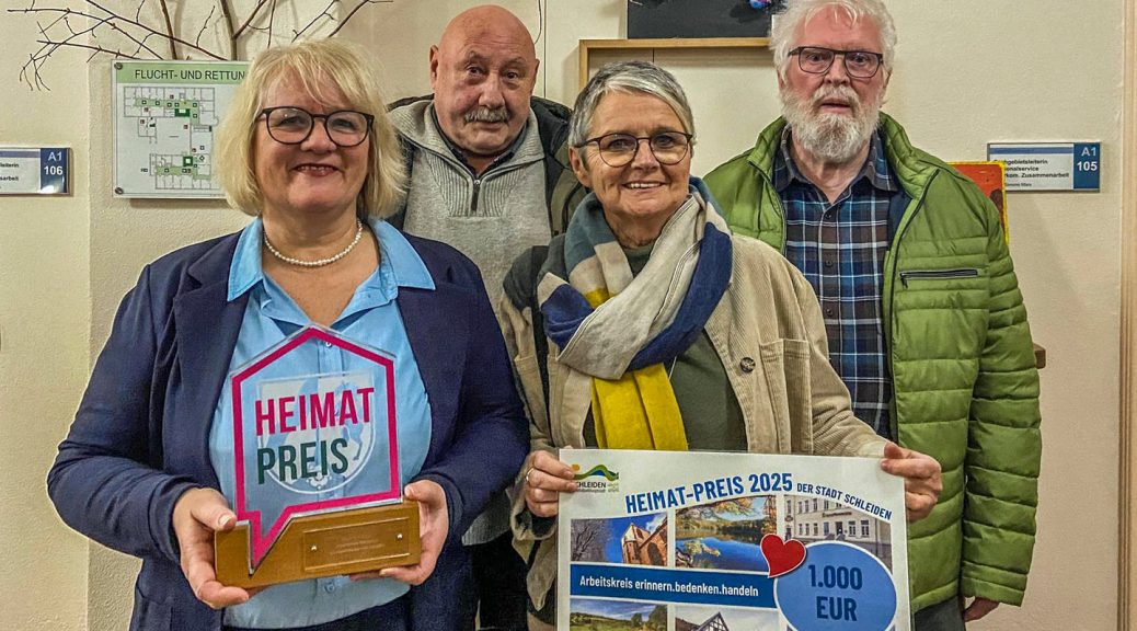 2025 erhielt der Gedenkverein "erinnern. bedenken. handeln" den Heimatpreis der Stadt Schleiden. Bild: ebh