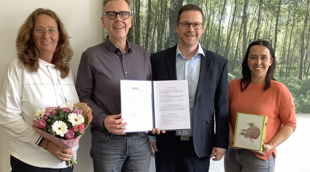 Freuten sich über die neue Kooperation: Kirsten Welsch (v.l.), Thomas Lenzyk, Michael Kreitz und Nicole Flittorf. Bild: Rita Witt