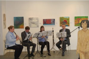 Das Klarinettenquartett "Kla-vier" der Musikschule Düren sorgte für den guten Ton. Bild: Josef Kreutzer