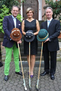Der gewählte Vorstand des Reit und Polo Club Cologne (v.l.): Theodor J. Tantzen, Daniela Starck und Stephan Perthel. Bild:  PR & Text Bureau